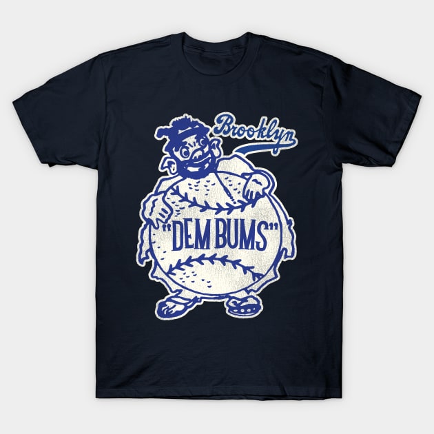 Defunct "Dem Bums" Man Brooklyn Baseball Team T-Shirt by Defunctland